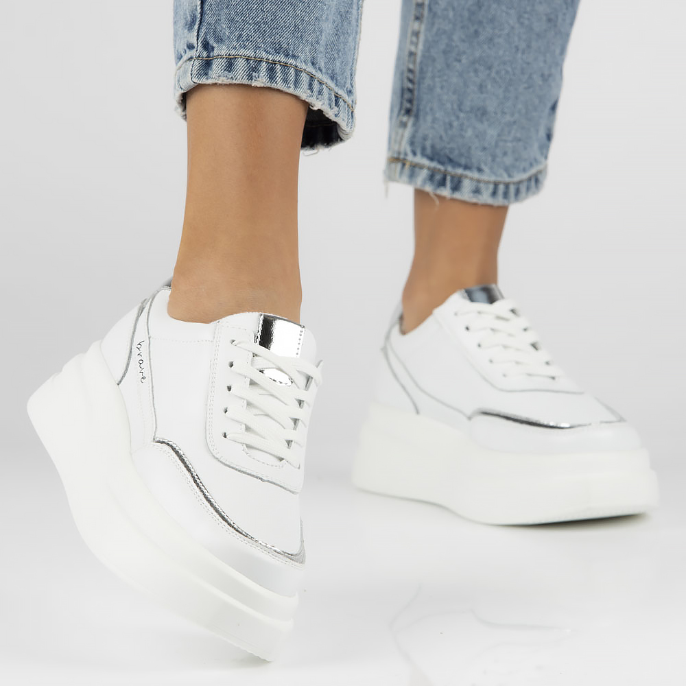 Leather Sneakers Filippo Dp Wh White Women Sports Shoes