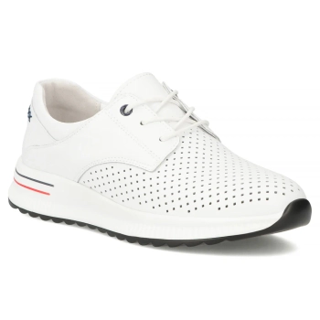 Skórzane półbuty na platformie Filippo DP6022/26 WH białe