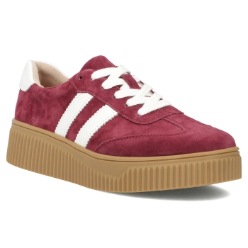 Skórzane sneakersy Filippo DP6776/26 BG bordowe