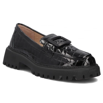 Skórzane półbuty Filippo DP8328/26 BK czarne