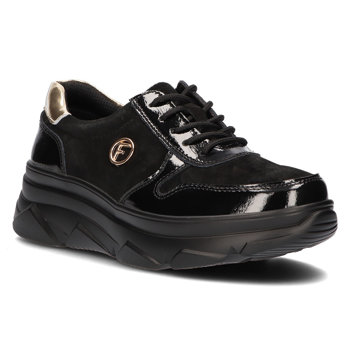 Leather Sneakers Filippo DP3185/23 BK black