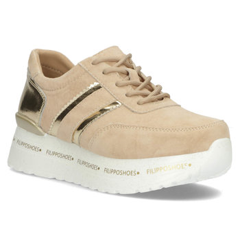 Leather Sneakers Filippo DP3689/22 BE beige