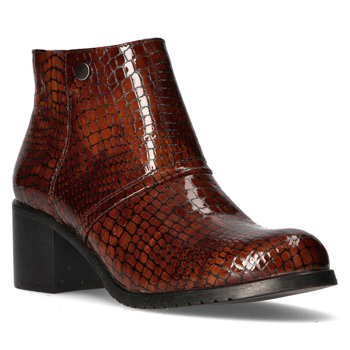 Leather ankle boots Filippo 546 brown crocodile