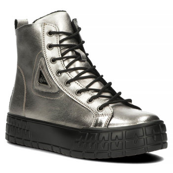 Louis Vuitton Silver Leather Spaceship Laureate Platform Desert