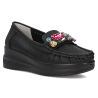 Leather loafers Filippo DP6084/24 BK black