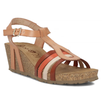 Leather sandals Yokono CADIZ-301 VAQ MULTI CARNE brown