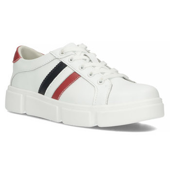 Leather shoes Filippo DP4530/23 WH RD white