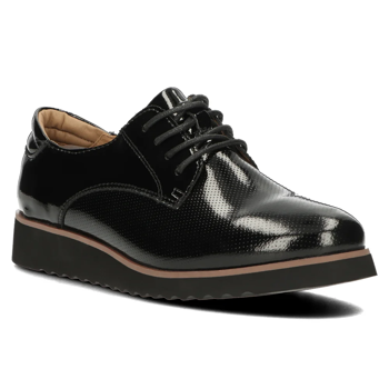 Leather shoes FilippoDP4796/23 BK black