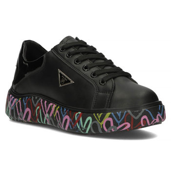 Leather sneakers Filippo DP4480/23 BK MLT black