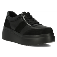 Leather sneakers Filippo DP6107/24 BK black