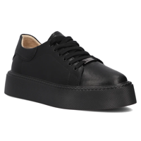 Leather sneakers Filippo DP6119/24 BK black
