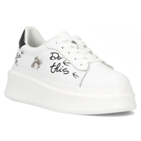 Leather sneakers Filippo DP6300/24 WH white