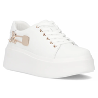 Leather sneakers Filippo DP6423/24 WH white