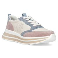 Leather sneakers Filippo DP6787/25 BE BL beige blue