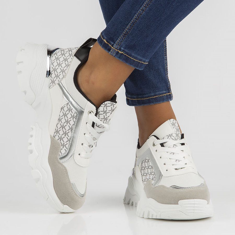 Baskets Femme Sneakers Pop 1846 White