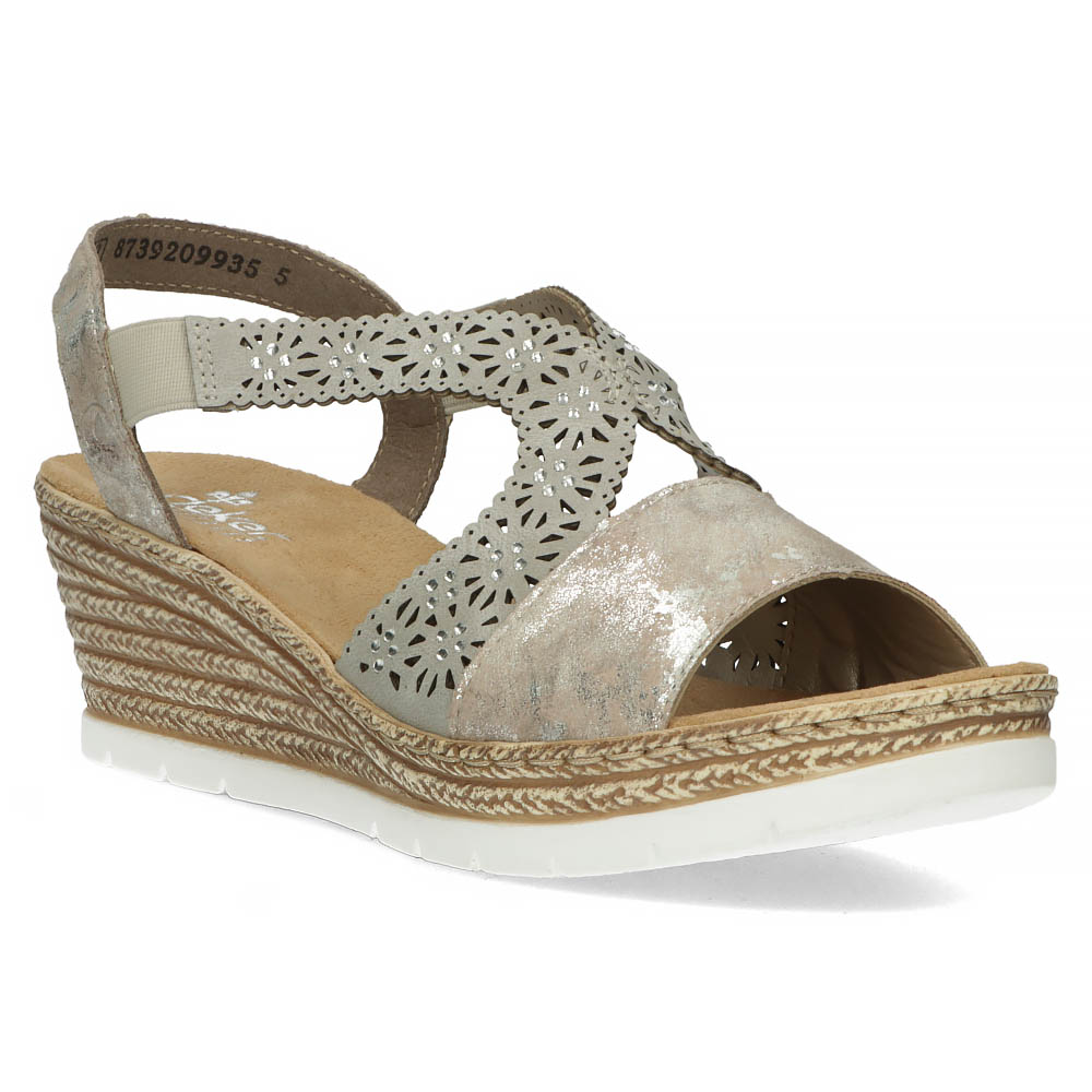 Sandals Rieker 61916-91 grey | WOMEN \ Sandals \ Wedge sandals WOMEN ...