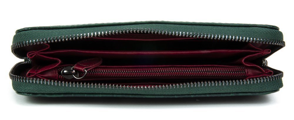 Leatherette women wallet DAVID JONES P117-510 Khaki
