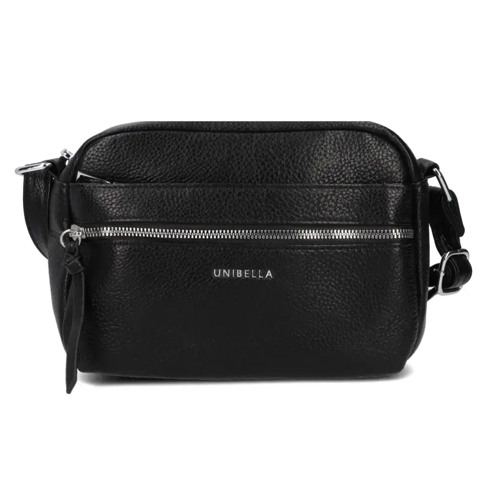 Black shoulder bag central zip