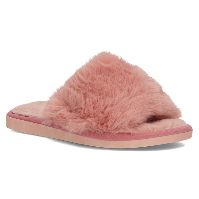 Fur slippers pink CF-89