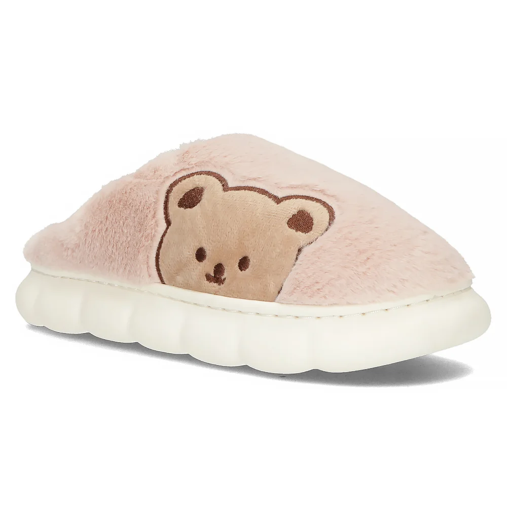 Fur slippers pink WS9028-82