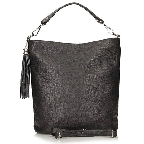 Handbag Toscanio Hobo Leather 1677 black