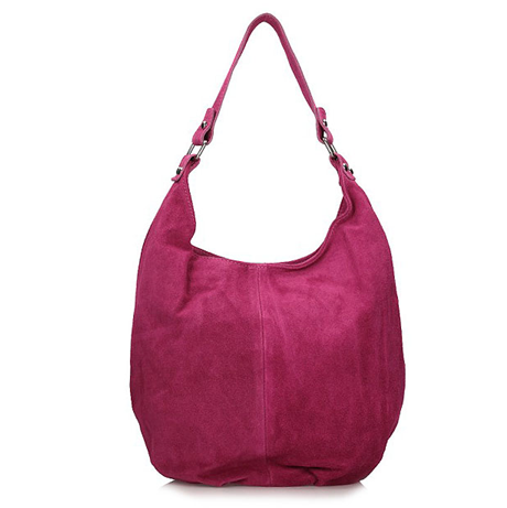 Handbag Toscanio Hobo Suede A284 fuchsia