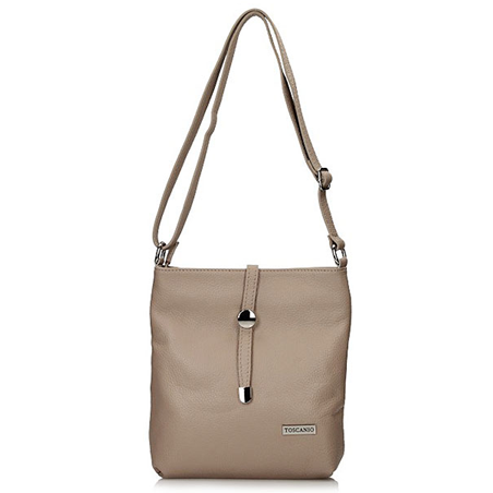 Handbag Toscanio Leather Messenger Bag A88 beige