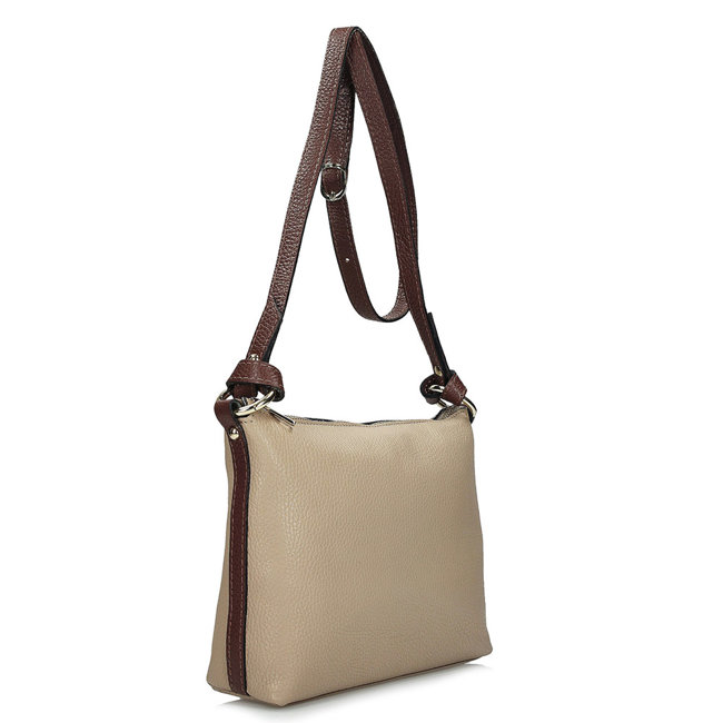 Handbag Toscanio Leather Messenger Bag F49 beige