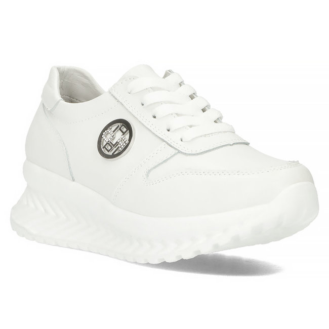 Leather Sneakers Filippo DP3547/23 WH white