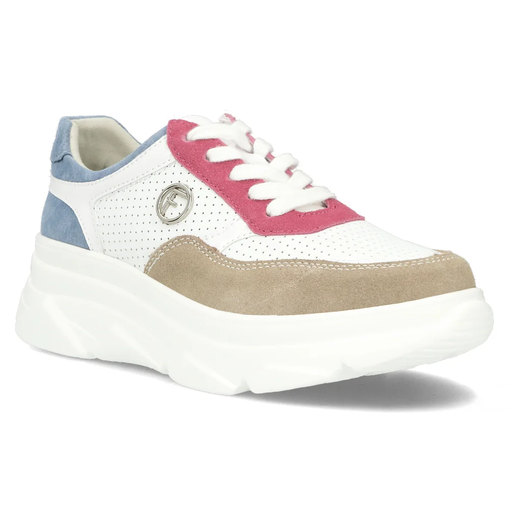 Leather Sneakers Filippo DP6108/24 WH FH white pink