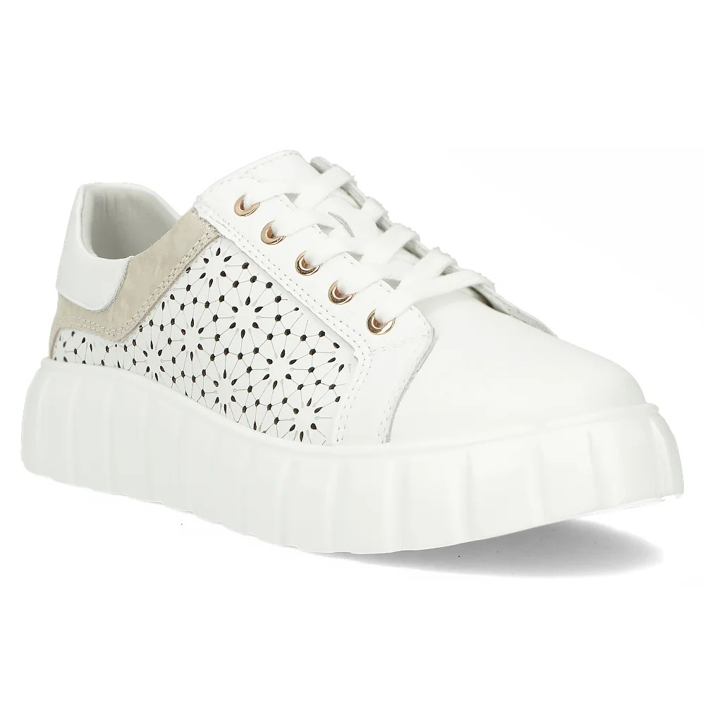 Leather Sneakers Filippo DP6164/24 WH white