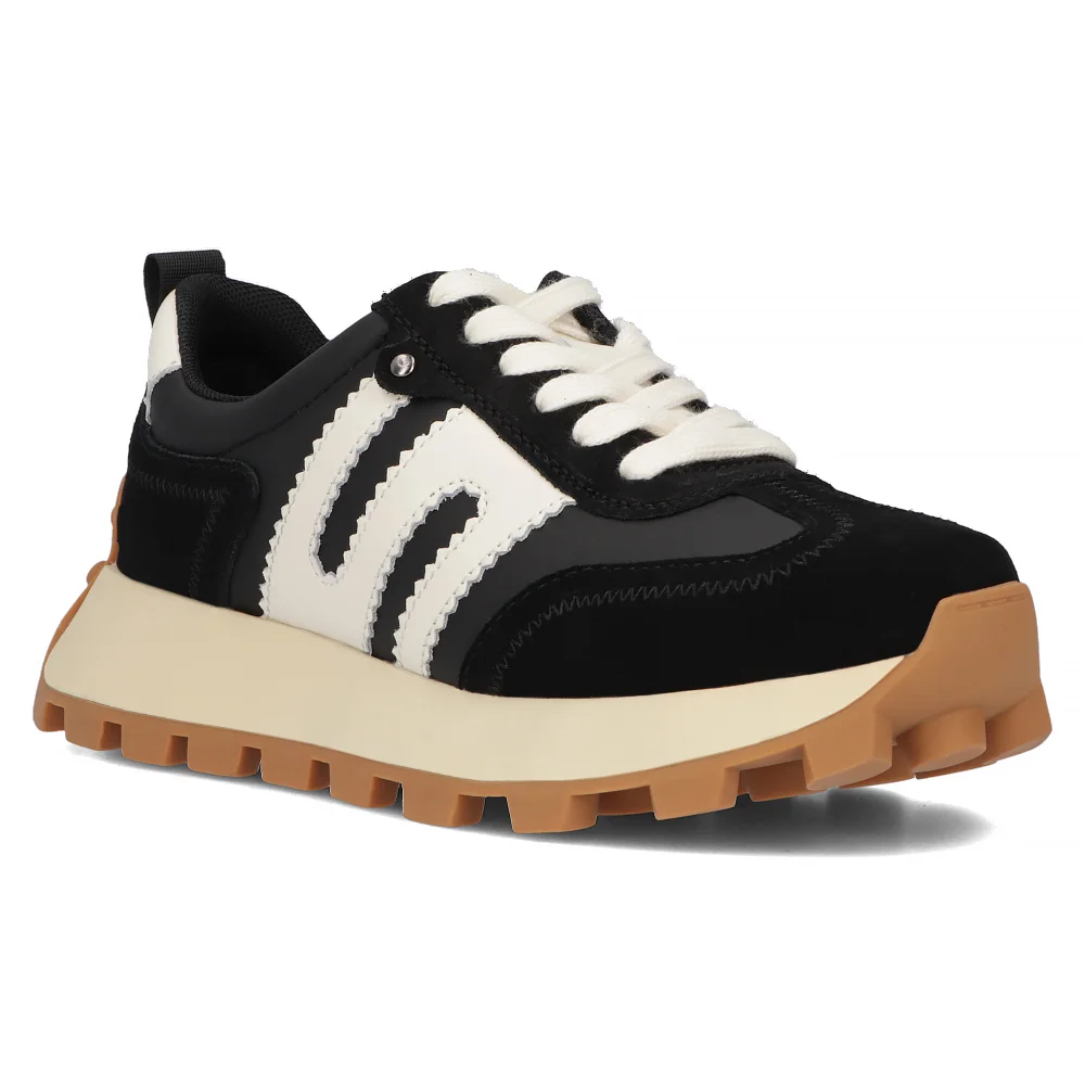 Leather Sneakers Filippo DP6743/25 BK black 