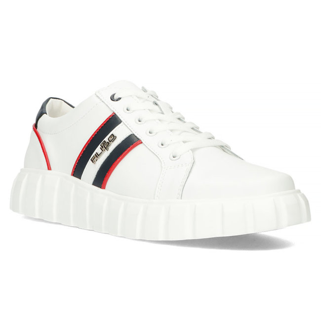 Leather Sneakers Filippo MP944/23 WH white