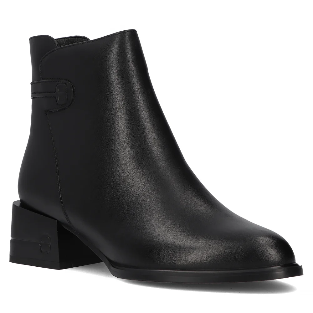 Leather ankle boots DBT6323/24 BK black