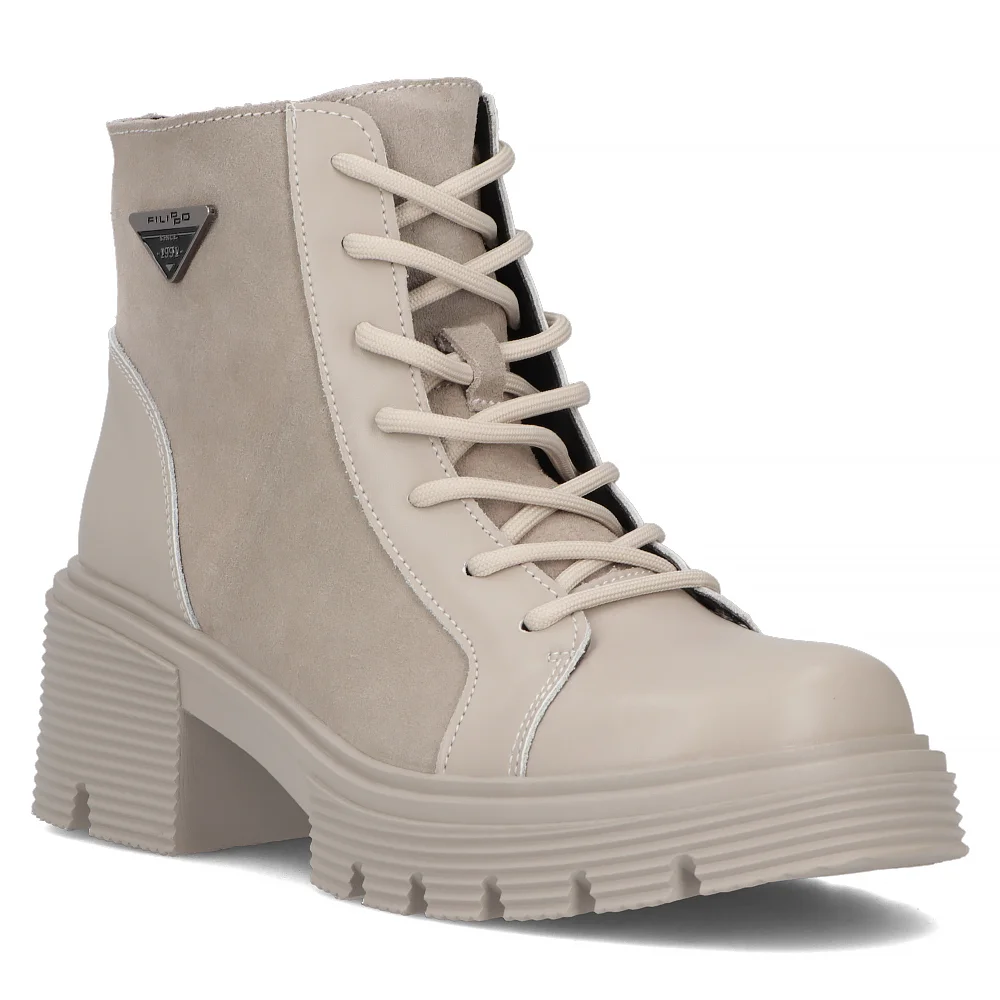 Leather ankle boots DBT6495/24 BE beige