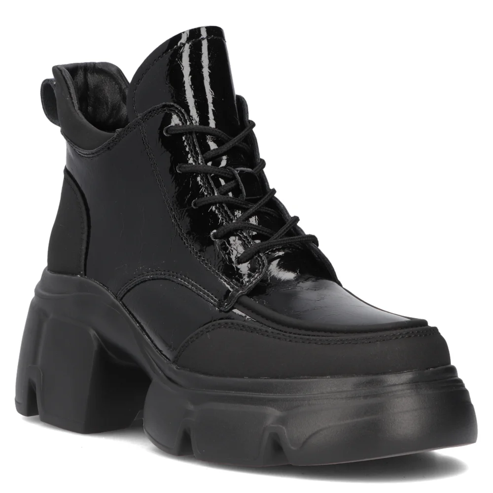 Leather ankle boots DBT6517/24 BK black