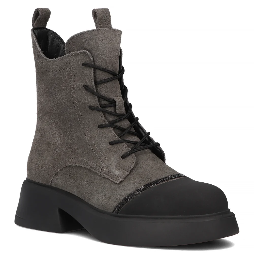 Leather ankle boots DBT6566/24 GR grey