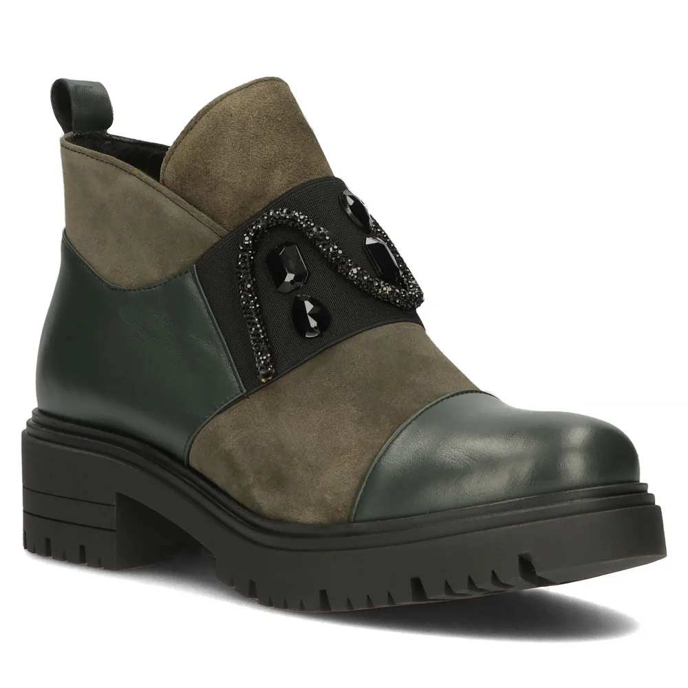 Leather ankle boots Filippo 2598 green