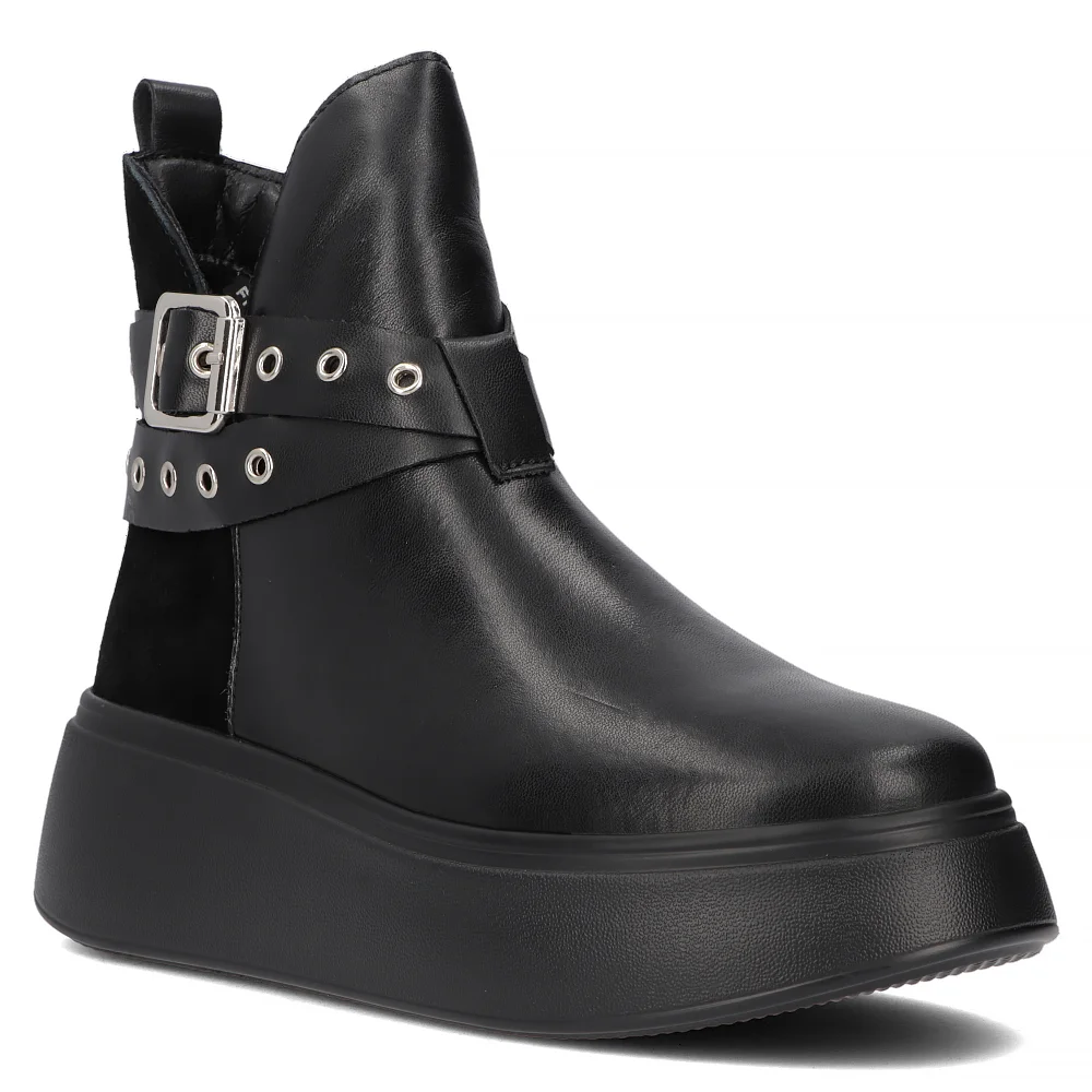 Leather ankle boots Filippo DBT6341/24 BK black