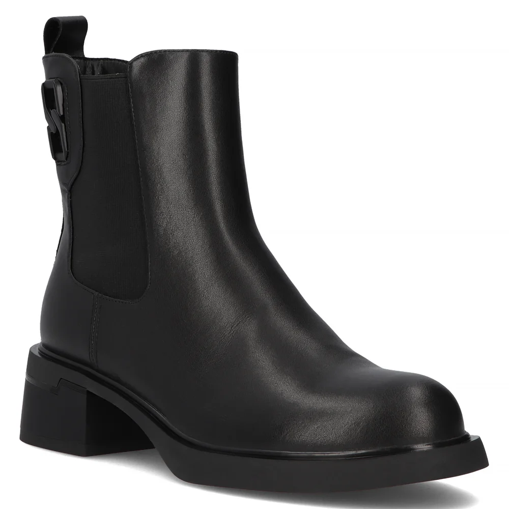 Leather ankle boots Filippo DBT6554/24 BK black