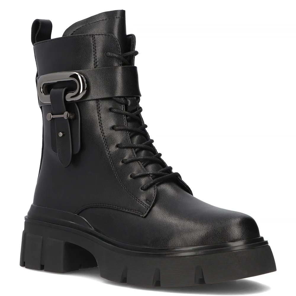 Leather boots Filippo DBT6421/24 BK black