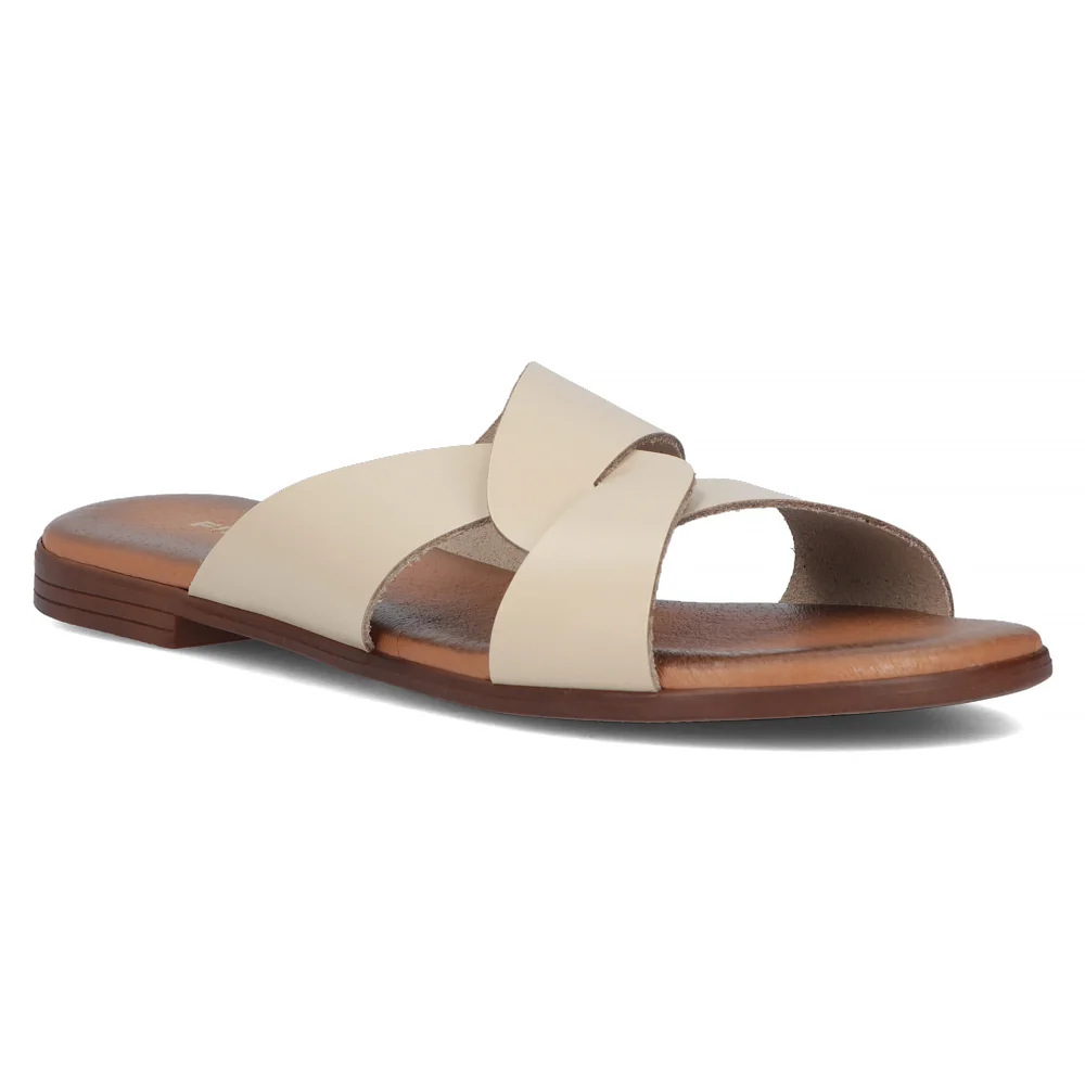 Leather flip-flops Filippo 40388 beige