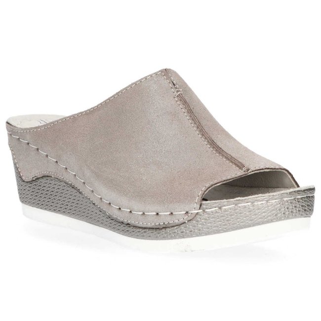 Leather flip-flops Filippo DK1392/20 SI silver