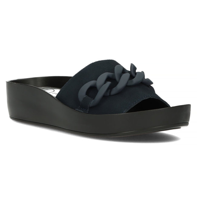 Leather flip-flops Filippo DK3593/22 NV navy