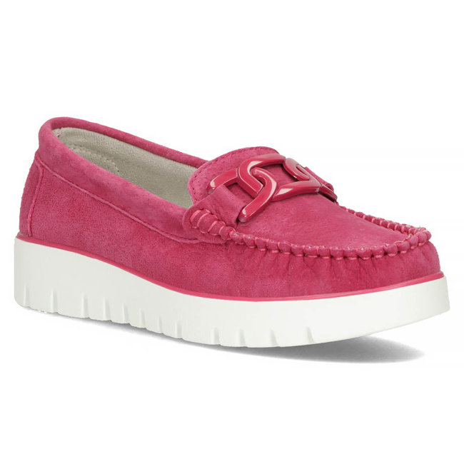 Leather loafers Filippo DP3334/23 FH fuchsia