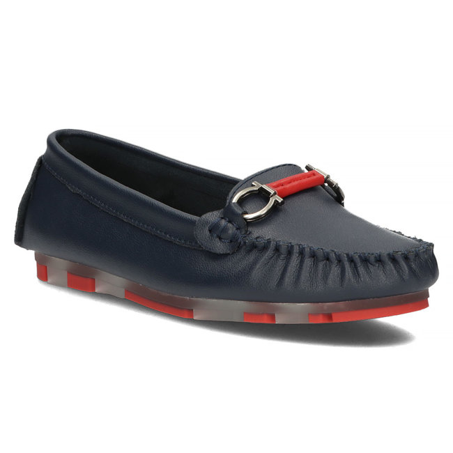 Leather loafers Filippo DP3613/23 NV RD navy