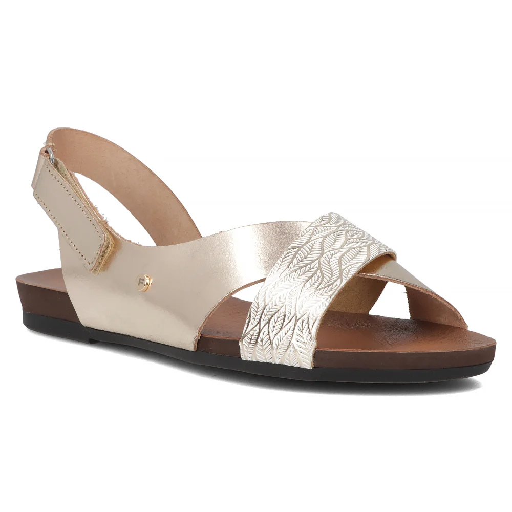 Leather sandals Filippo 40141 gold