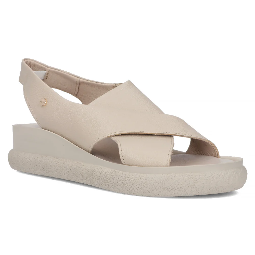 Leather sandals Filippo 40339 taupe