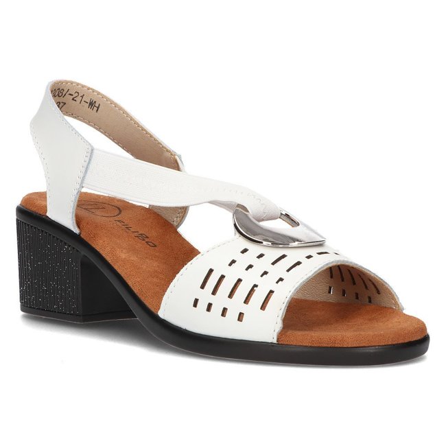 Leather sandals Filippo DS2308/21 WH white