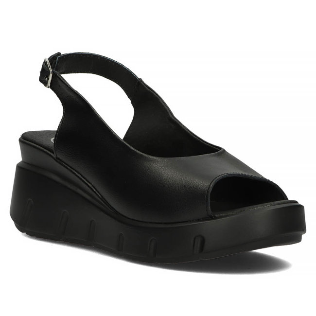 Leather sandals Filippo DS3595/23 BK black